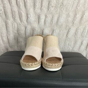 Toms Monica Ivory Faux Suede Platform